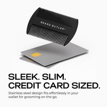 Load image into Gallery viewer, Beard Butler® - Ultra‑Slim Metal Beard Comb for Men – Stainless Steel Wallet Size, Dual‑Sided Teeth
