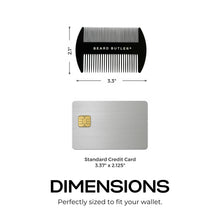 Load image into Gallery viewer, Beard Butler® - Ultra‑Slim Metal Beard Comb for Men – Stainless Steel Wallet Size, Dual‑Sided Teeth
