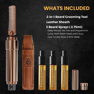 Beard Butler 2-in-1,  Micro Beard Comb + Spray Holder